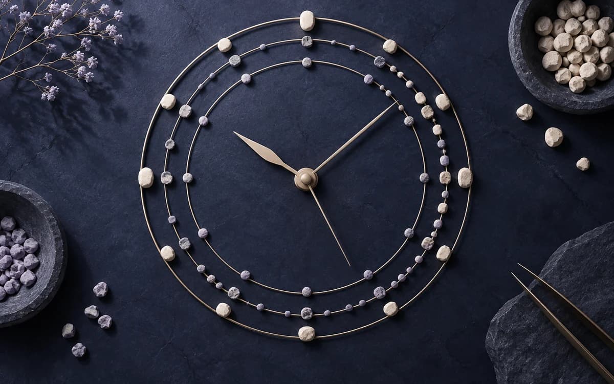 Concentric clock tracks with accumulating settlement markers