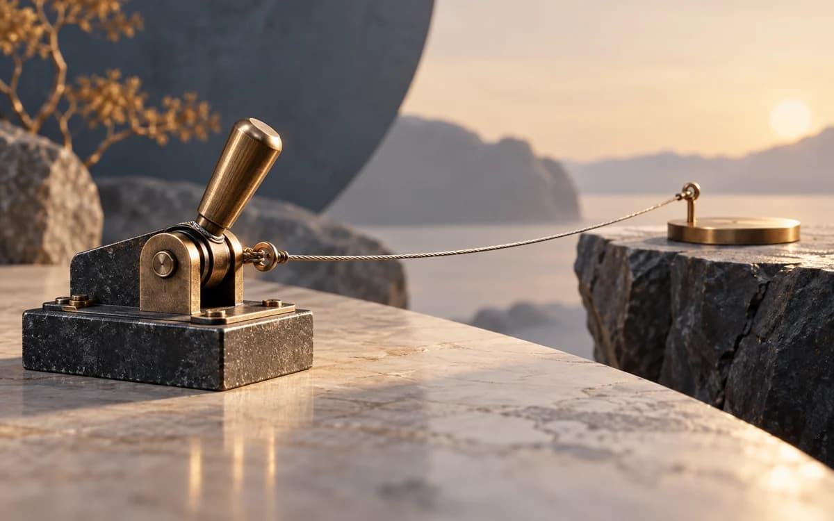 A mechanical switch and a separate landing surface